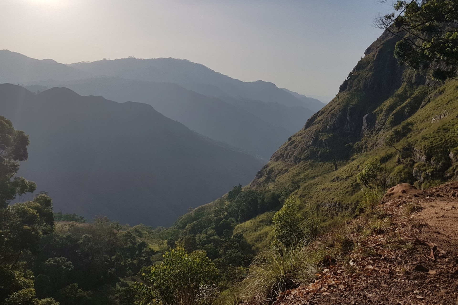 Ella Rock mountain hiking trail scenic viewpoint tea country